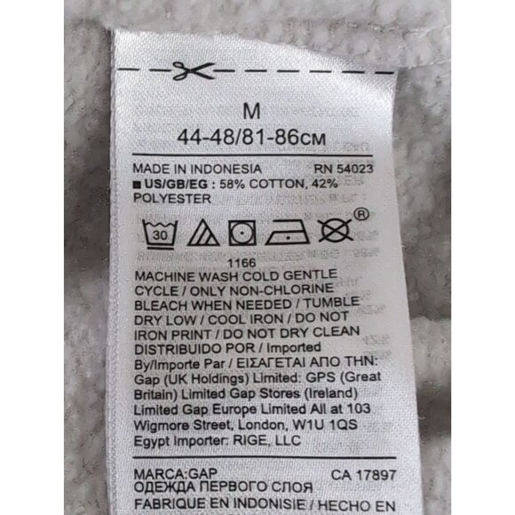 Gap Sweatshirt Mens M White Blue Spell Out Retro Preppy Beachy Pullover - Picture 8 of 8